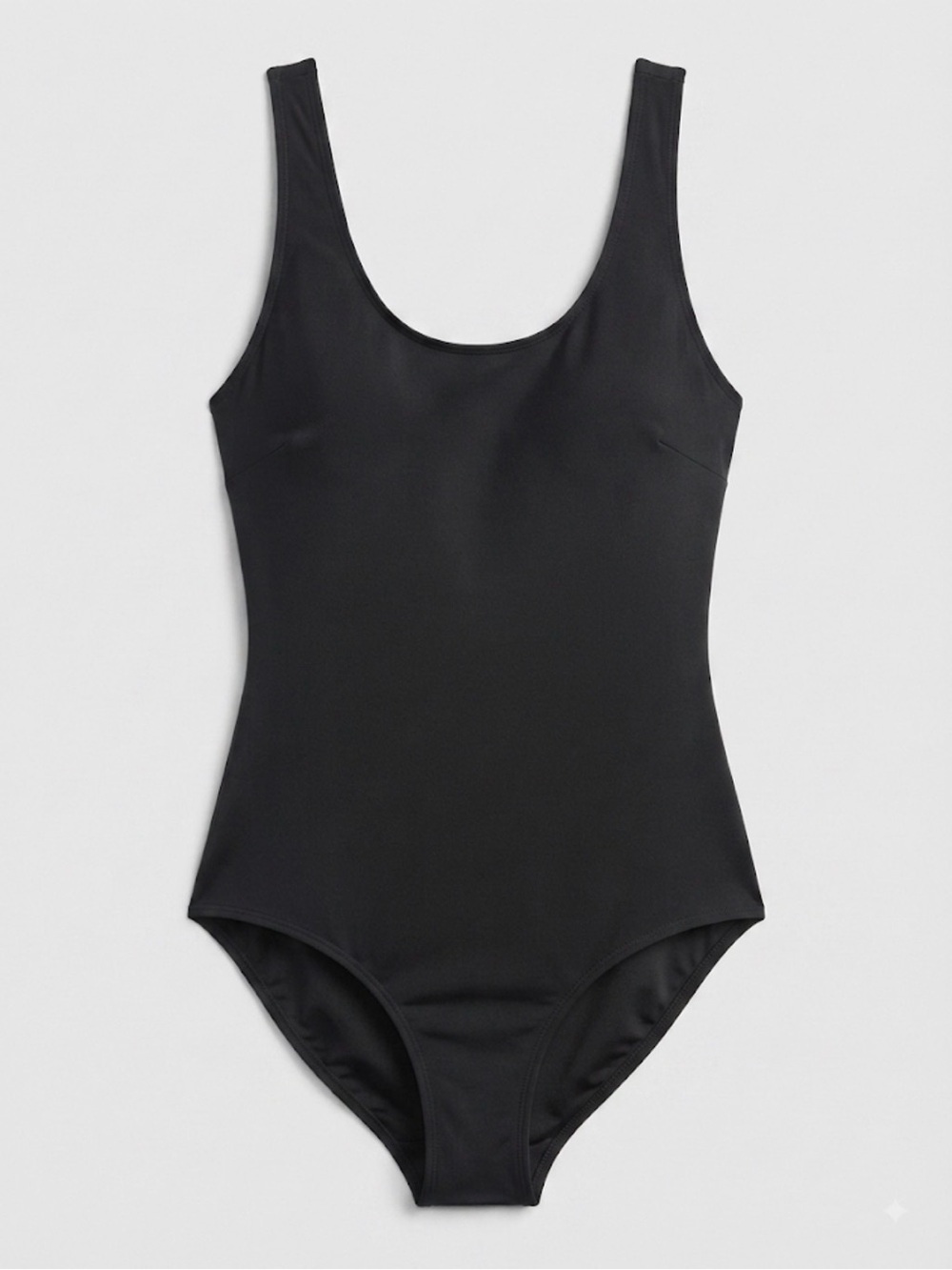 Aquamore Black Athletic One-Piece Swimsuit with Built-In Bra